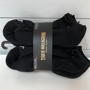 True Religion Half Cushion Low Cut Ankle Socks 10-13 (8-12.5 shoes)